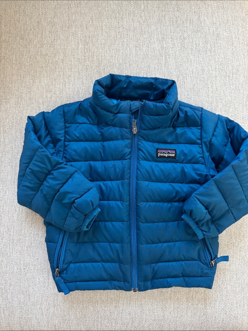 Patagonia Kids Teal-Blue Puffer Jacket